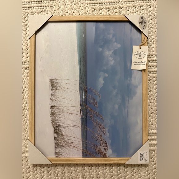 Gallery Other - Gallery Beach Scene with Natural Wood Frame